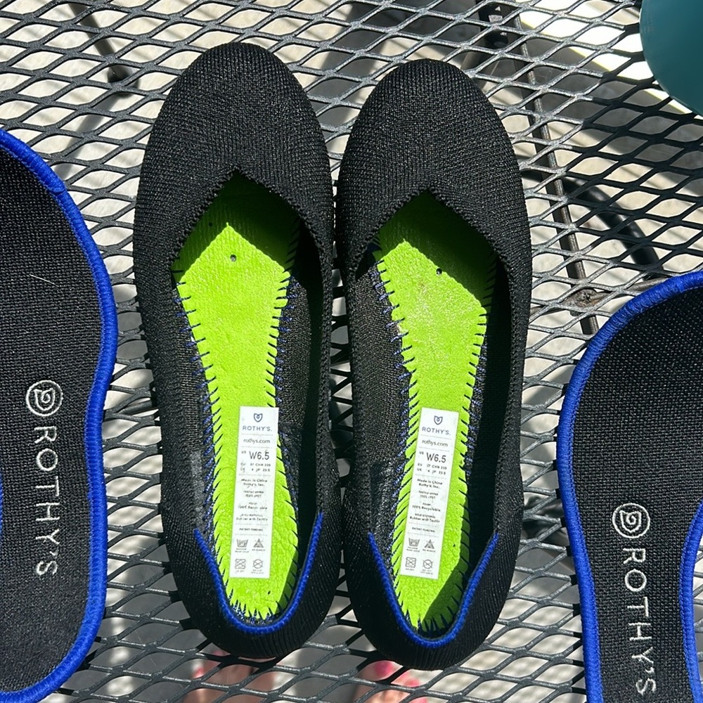 Rothy's Black and Blue Flats